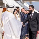 تصاویر استقبال الجولانی از امیر قطر در فرودگاه + ببینید