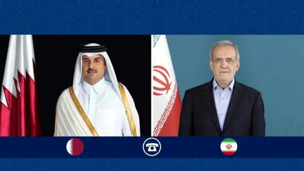 تماس تلفنی مسعود پزشکیان با امیر قطر