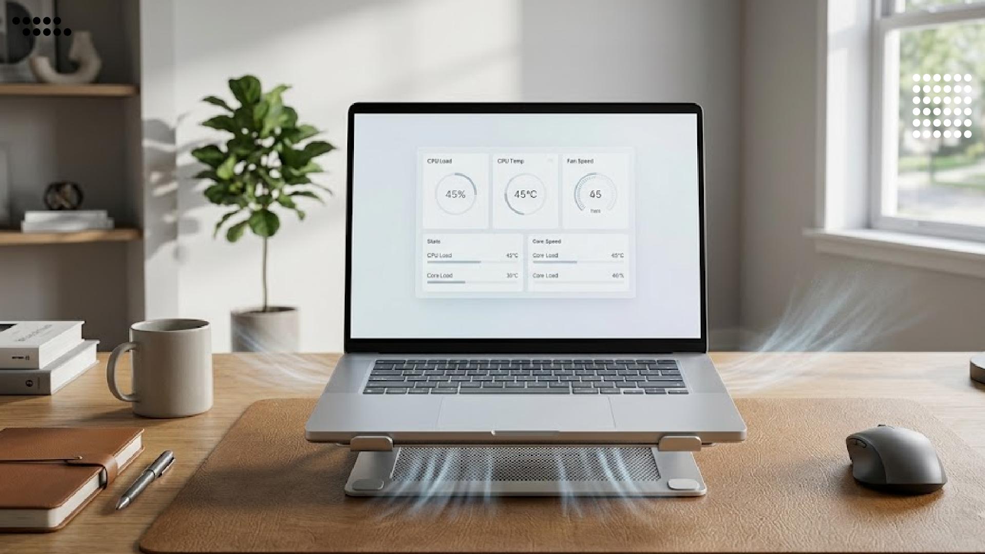 قرار دادن صحیح لپ تاپ برای بهبود تهویه